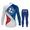 Radbekleidung Radtrikot Langarm + Lang Radhose 2017 FDJ Kinder N001